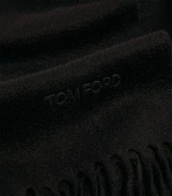 TOM FORD Cashmere Scarf 001 BLK SLD Scarves 5 TOM FORD Cashmere Scarf 001 BLK SLD Scarves -Tom Ford Store tom ford cashmere scarf 17293284 35347100 1000
