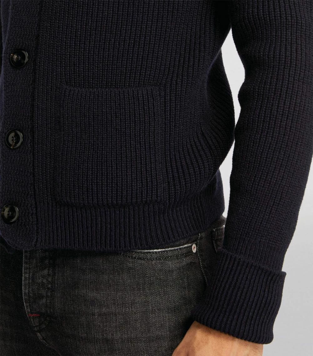 TOM FORD Cashmere Shawl Cardigan 402 DK BLU SLD Cardigans 6 TOM FORD Cashmere Shawl Cardigan 402 DK BLU SLD Cardigans - Image 6