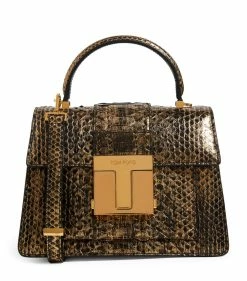 TOM FORD Croc-Embossed Leather 001 Top-Handle Bag U2006 Top Handle Bags