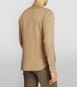 TOM FORD Garment-Dyed Shirt 262 MD BGE SLD Casual Shirts -Tom Ford Store tom ford garment dyed shirt 17532621 37543188 1000