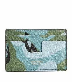 TOM FORD Leather Camouflage Card Holder C5919 BLUE CAMO/BLK Cardholders
