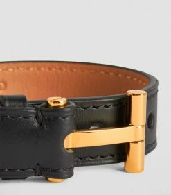 TOM FORD Leather T Bracelet BLG BLACK Jewellery 17 TOM FORD Leather T Bracelet BLG BLACK Jewellery -Tom Ford Store tom ford leather t bracelet 15155754 29210486 1000