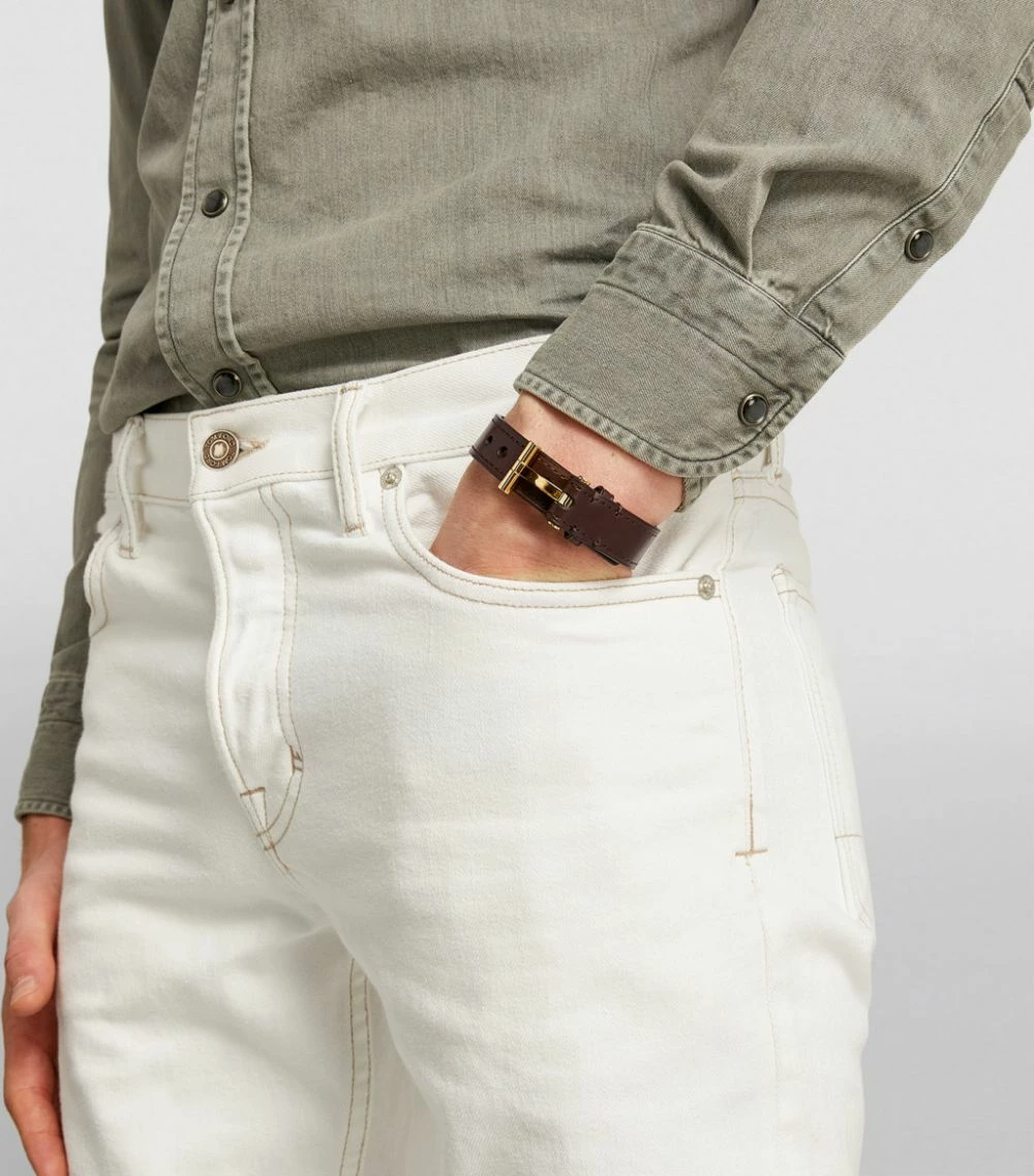 TOM FORD Leather T Bracelet DBG BRWN Jewellery 5 TOM FORD Leather T Bracelet DBG BRWN Jewellery - Image 5