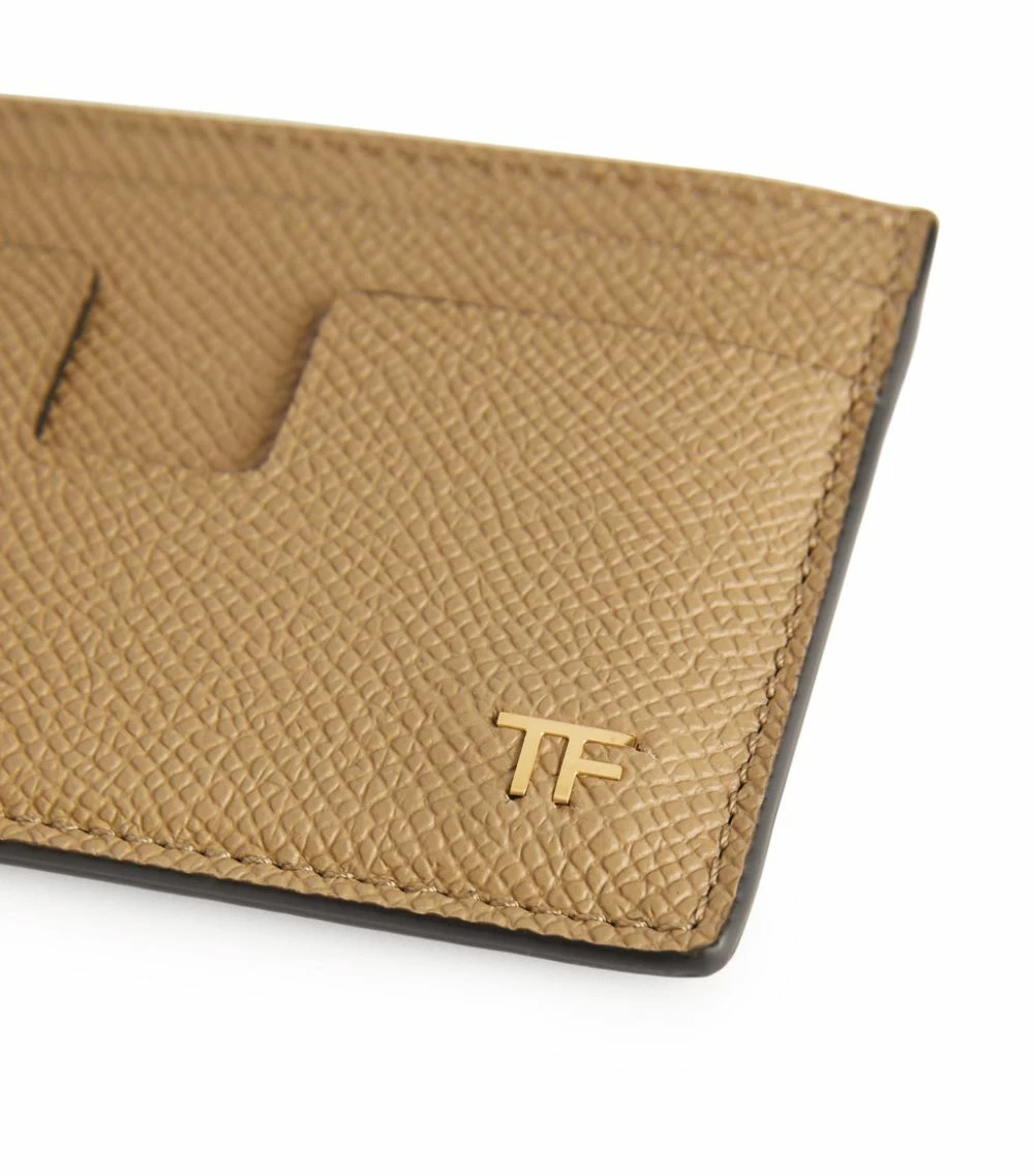 TOM FORD Leather T-Line Card Holder U7099 DARK SAND Cardholders 3 TOM FORD Leather T-Line Card Holder U7099 DARK SAND Cardholders - Image 3