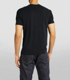 TOM FORD Lyocell-Cotton T-Shirt 001 BLK SLD Plain T-Shirts -Tom Ford Store tom ford lyocell cotton t shirt 17532638 37178816 1000