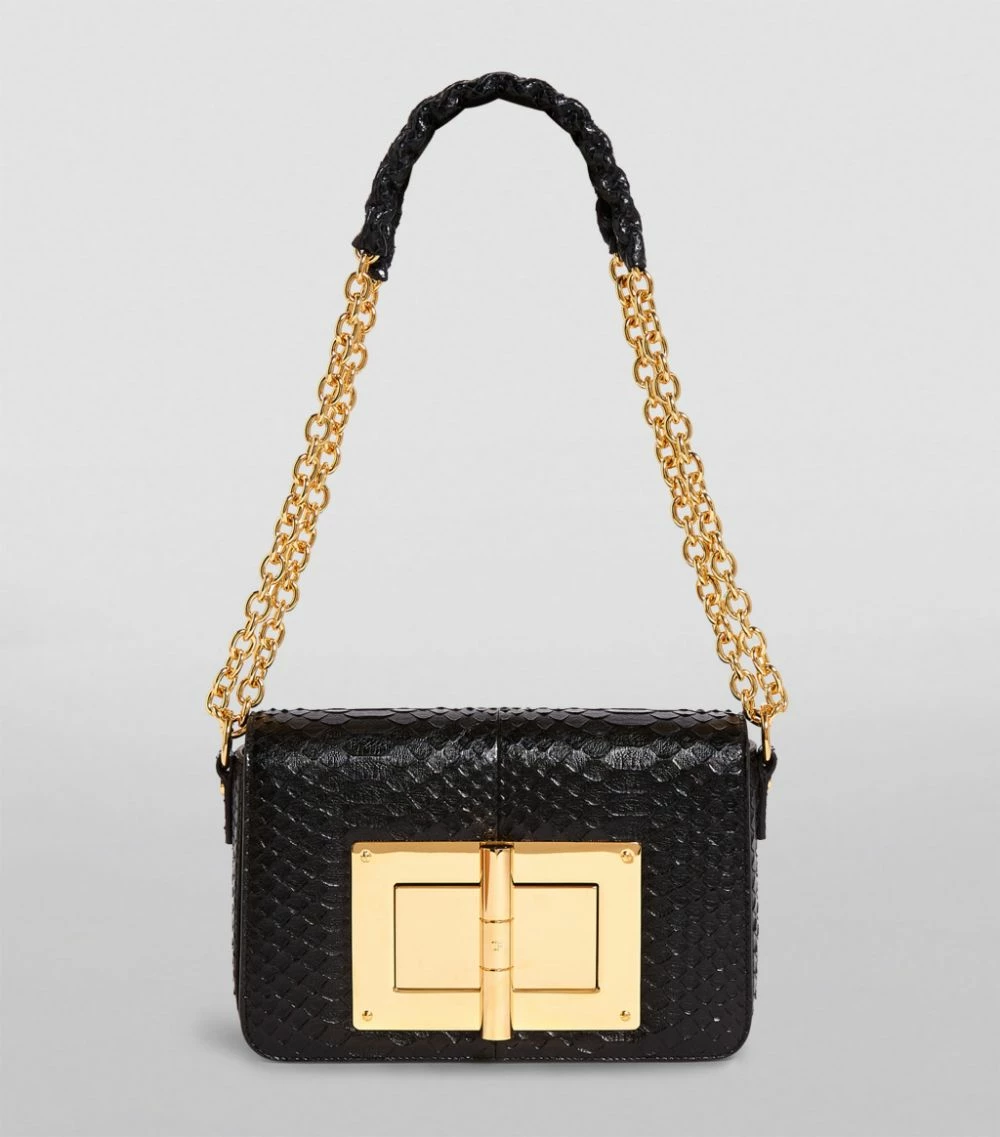 TOM FORD Medium Python Natalia Shoulder Bag BLK Top Handle Bags 7 TOM FORD Medium Python Natalia Shoulder Bag BLK Top Handle Bags - Image 7