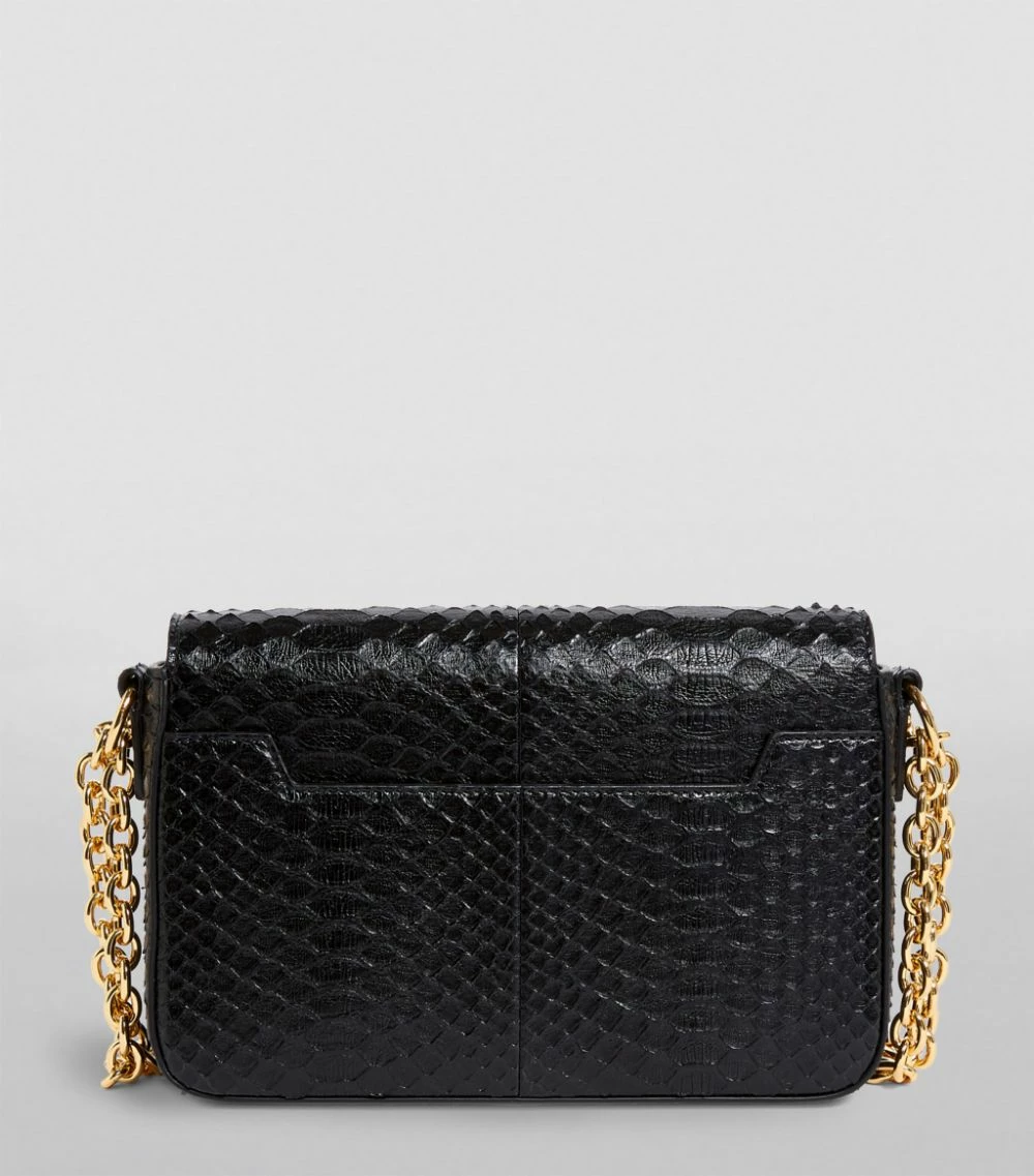 TOM FORD Medium Python Natalia Shoulder Bag BLK Top Handle Bags 4 TOM FORD Medium Python Natalia Shoulder Bag BLK Top Handle Bags - Image 4