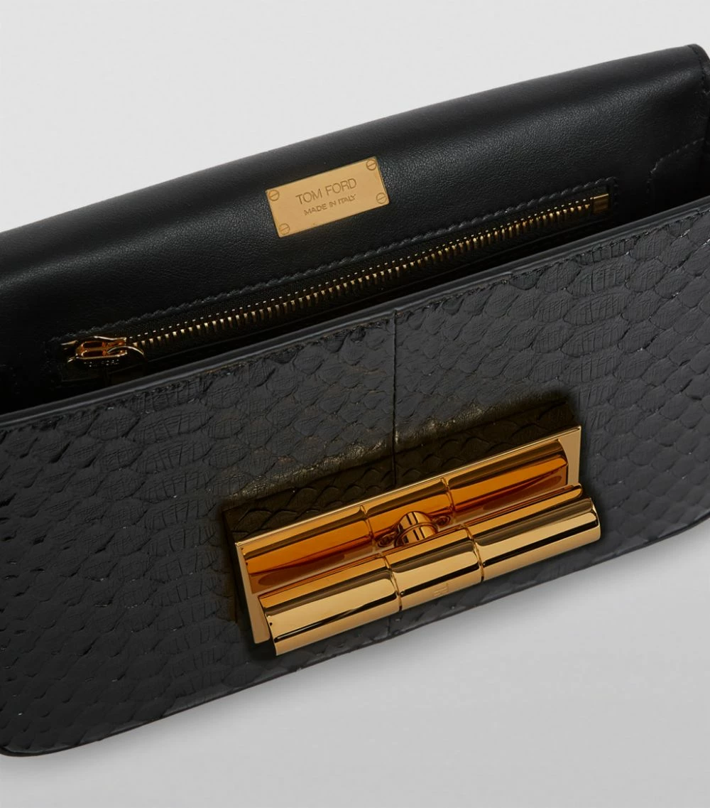 TOM FORD Medium Python Natalia Shoulder Bag BLK Top Handle Bags 6 TOM FORD Medium Python Natalia Shoulder Bag BLK Top Handle Bags - Image 6