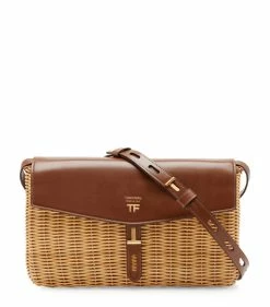 TOM FORD Medium Rattan T Twist Shoulder Bag C1703 Shoulder Bags