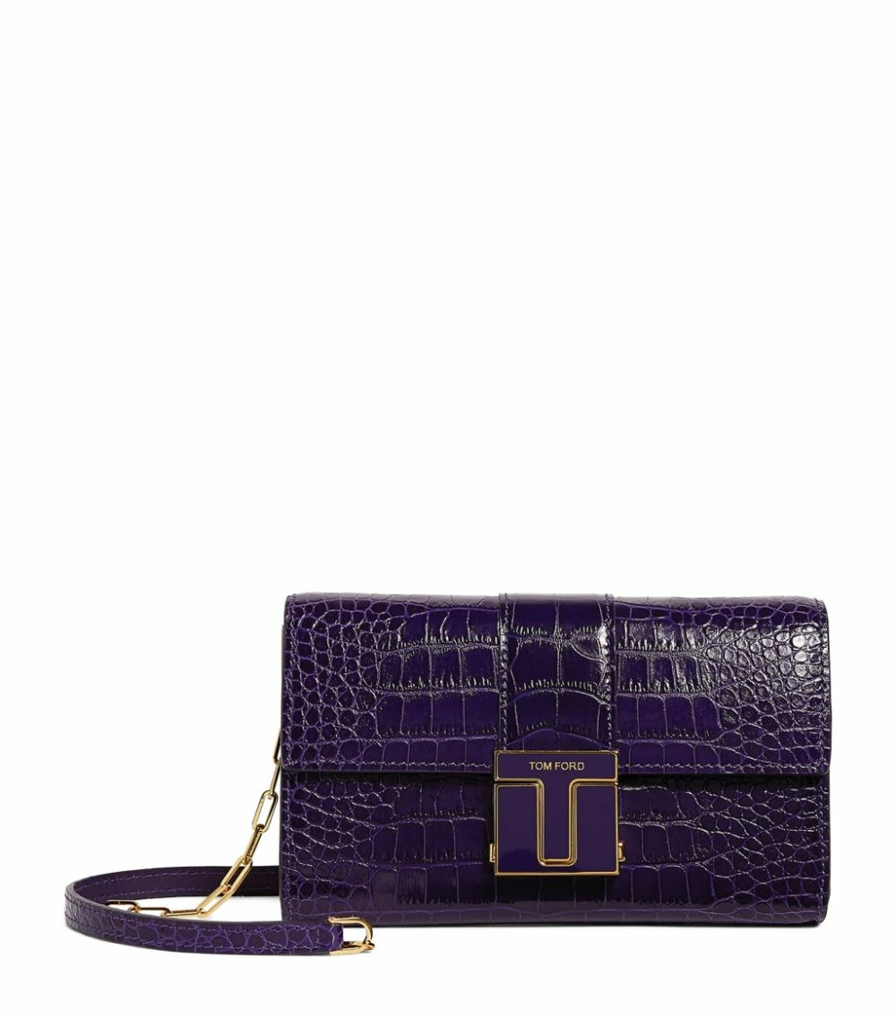 TOM FORD Mini Croc-Embossed Leather T Clasp Bag U6039 Mini Bags 1 TOM FORD Mini Croc-Embossed Leather T Clasp Bag U6039 Mini Bags