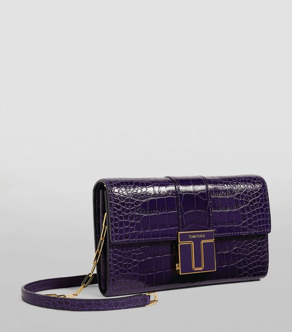 TOM FORD Mini Croc-Embossed Leather T Clasp Bag U6039 Mini Bags 3 TOM FORD Mini Croc-Embossed Leather T Clasp Bag U6039 Mini Bags - Image 3