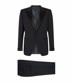 TOM FORD O'Connor Satin-Trim Two-Piece Tuxedo 412 NVY Tuxedos