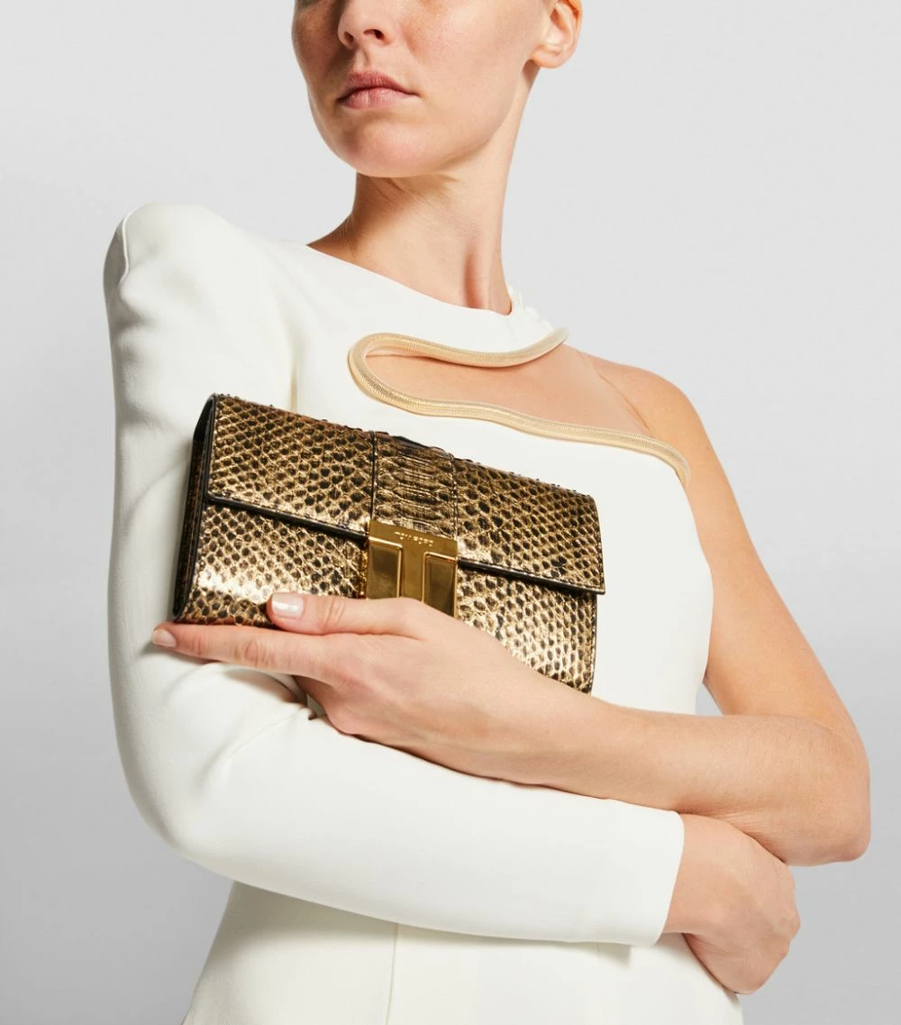 TOM FORD Python T Clasp Shoulder Bag U2006 Shoulder Bags 4 TOM FORD Python T Clasp Shoulder Bag U2006 Shoulder Bags - Image 4