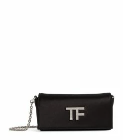 TOM FORD Satin Crystal-Logo Clutch Bag u9000 Clutch Bags