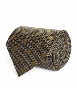 TOM FORD Silk Polka-Dot Tie 268 MD BGE FAN Neckties