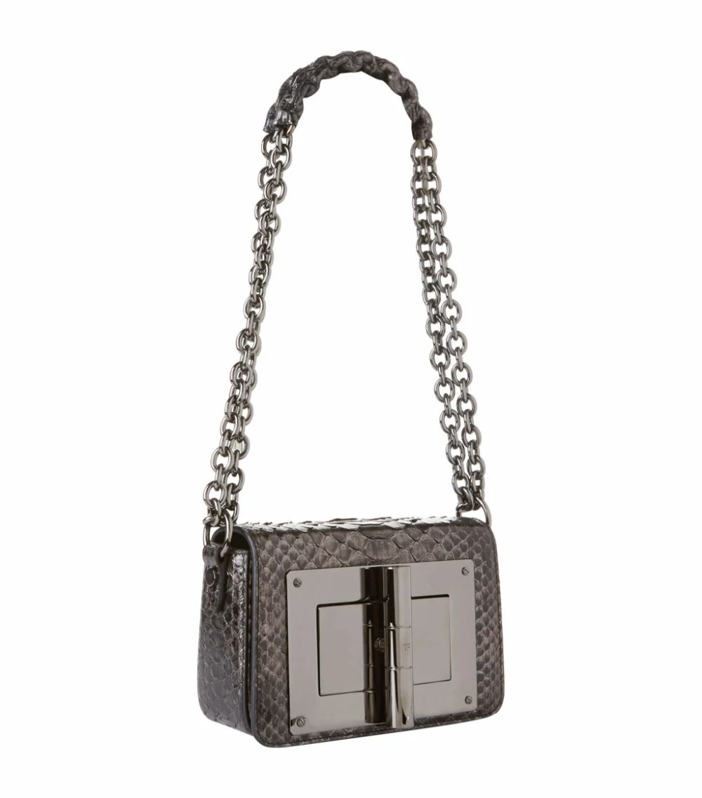 TOM FORD Small Python Natalia Shoulder Bag GUN Shoulder Bags 3 TOM FORD Small Python Natalia Shoulder Bag GUN Shoulder Bags - Image 3