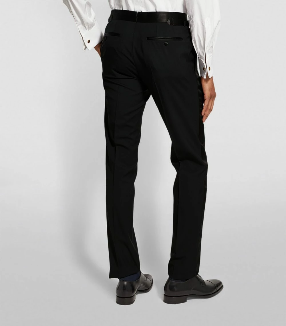 TOM FORD TF FTRS SHELTON SATIN 001 BLK Tailored Trousers 4 TOM FORD TF FTRS SHELTON SATIN 001 BLK Tailored Trousers - Image 4