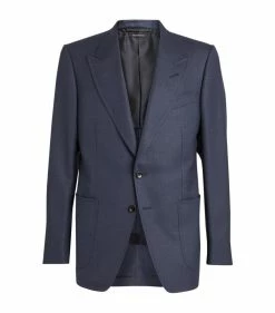TOM FORD TF JACKETT DAY HOPSACK 916R65 MID BLUE Blazers