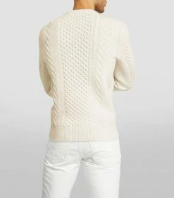 TOM FORD Wool-Blend Cable-Knit Sweater 105 NAT SLD Jumpers -Tom Ford Store tom ford wool blend cable knit sweater 17530974 36980510 1000