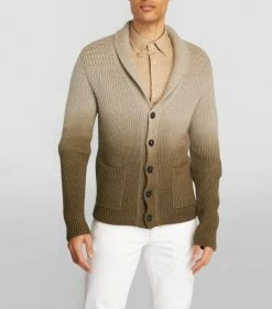 TOM FORD Wool-Blend Dip-Dye Cardigan 262 MD BGE SLD Cardigans -Tom Ford Store tom ford wool blend dip dye cardigan 17531591 37541080 1000
